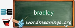 WordMeaning blackboard for bradley